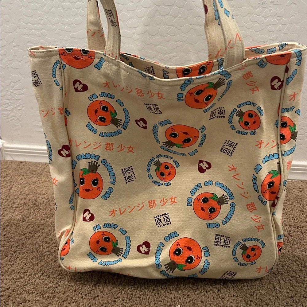 NWOT! Vintage Harajuku Lovers Canvas Tote Bag - Picture 6 of 7